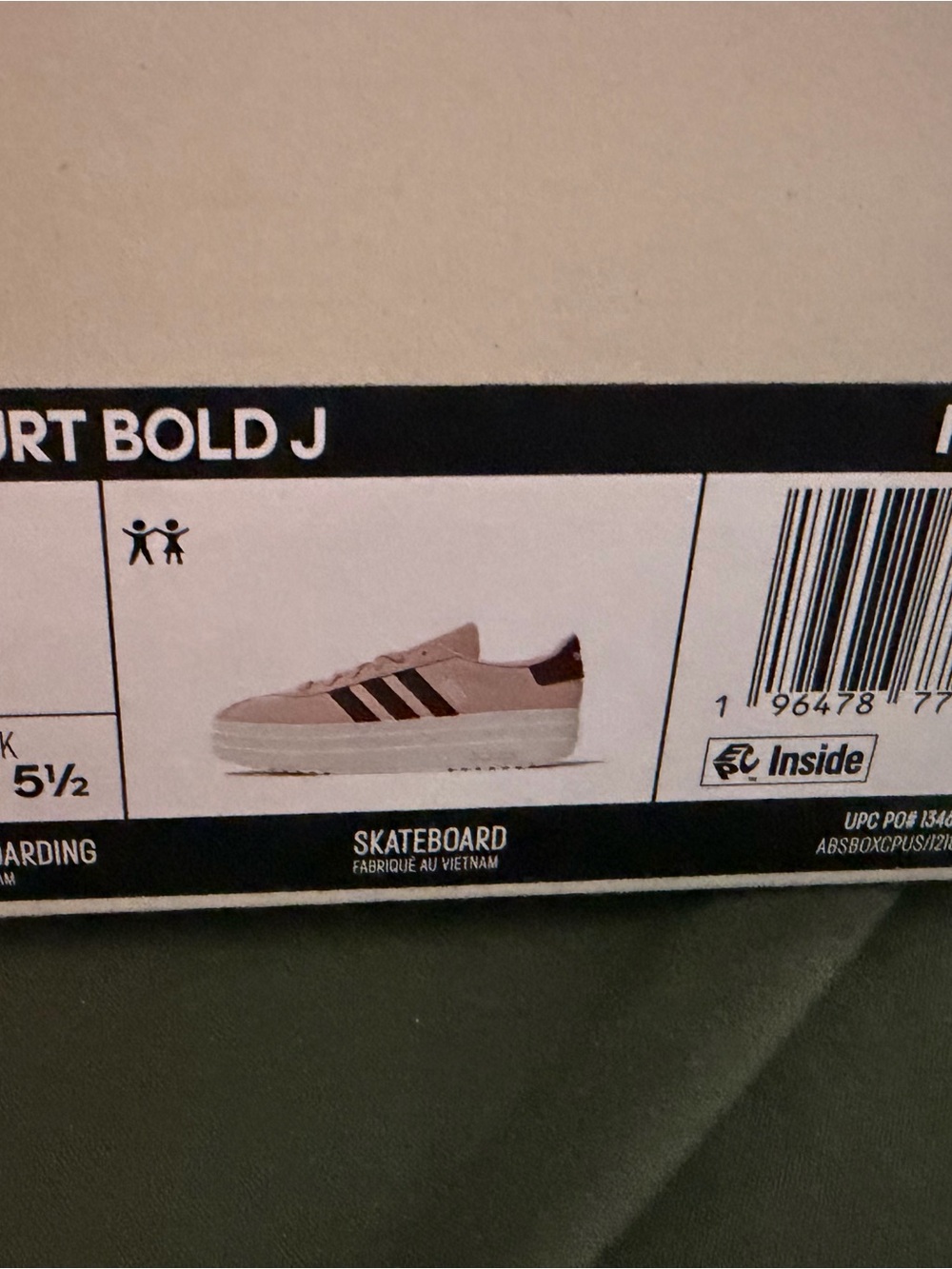 Adidas VL Court Bold J Pink Platform Sneakers NIB Size 6 Kids - Picture 4 of 4